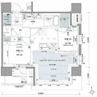 ザ・ライオンズ大濠公園【703号室】の間取り