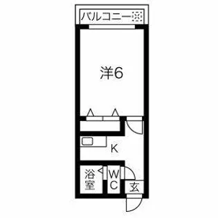 ホワイトシャトー高宮【102号室】の間取り