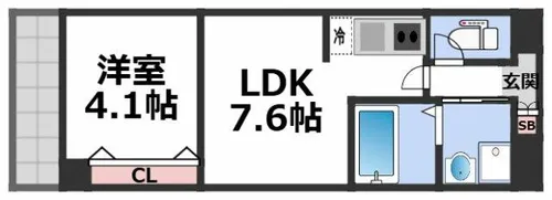 マイロード新森【5階】の間取り