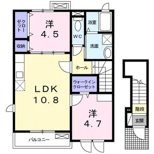 ピュアメゾン【201号室】の間取り