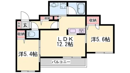 プレジール【102号室】の間取り