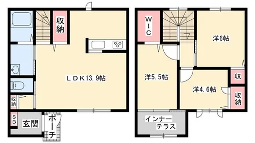 メゾン英賀保駅北【A001号室】の間取り