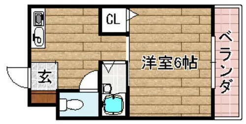 津之江パークハイツ2号館【202号室】の間取り