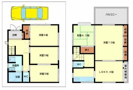 大阪府堺市中区深井中町【一戸建】の間取り