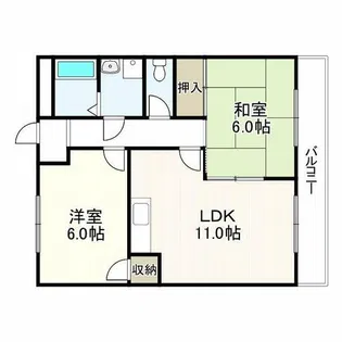 メゾンベルエール【1階】の間取り