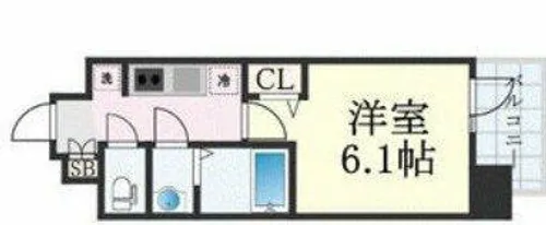 プレサンスOSAKA東成中本ハーヴィル【5階】の間取り