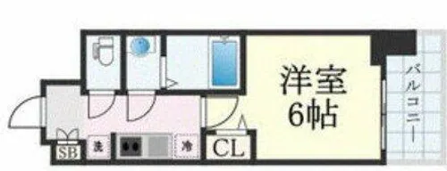 プレサンスOSAKA東成中本ハーヴィル【5階】の間取り