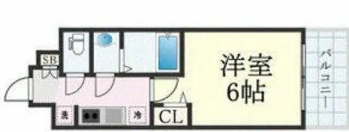 プレサンスOSAKA東成中本ハーヴィル【5階】の間取り
