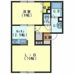 クレア東山A【1階】の間取り