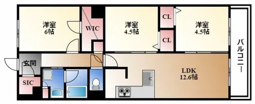 プレサンス ジェネ 新栄町駅前 葵【12階】の間取り