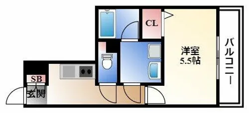 ディアレイシャス大須観音III【6階】の間取り