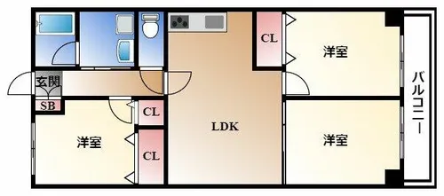 レジデンス代官町スクエア【2階】の間取り