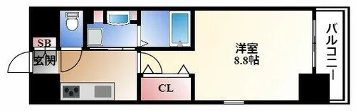 カトルセゾン金山【7階】の間取り