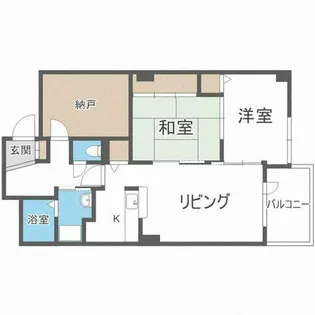 シェスタ麻生館【605号室】の間取り