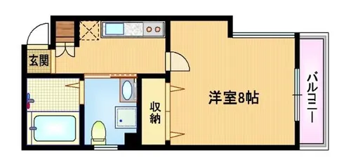 ベリーウェル都島Ⅱ【6階】の間取り