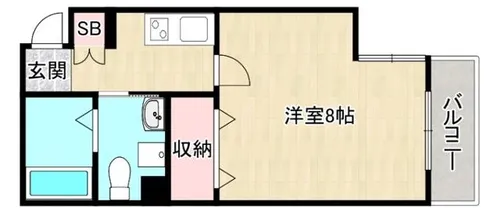 ベリーウェル都島Ⅱ【6階】の間取り