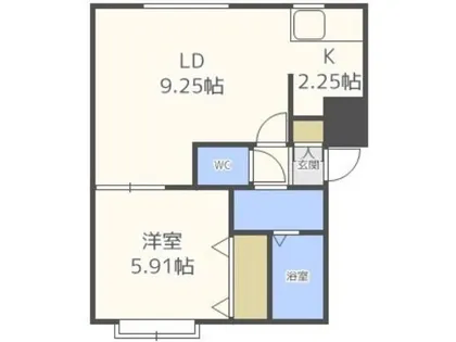 アルファレジデンス環状通【1階】の間取り