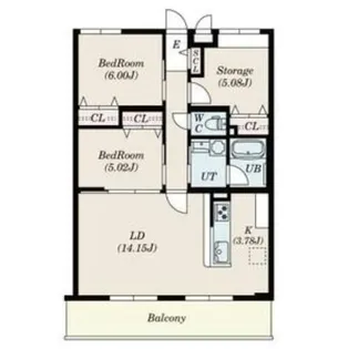 ペンギンズマンション箕面新稲【202号室】の間取り