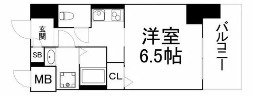 レジュールアッシュ天王寺舟橋【9階】の間取り