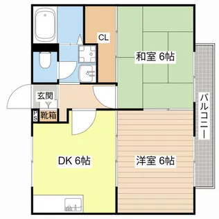 横山ハイツ(平井)【205号室】の間取り