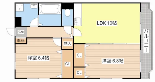 桜ユーミーマンション【101号室】の間取り