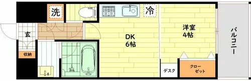 大阪府大阪市城東区中央3丁目【マンション】の間取り
