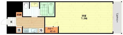 大阪府大阪市中央区糸屋町1丁目【マンション】の間取り