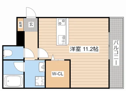 イストワール船町Ⅱ号館【202号室】の間取り