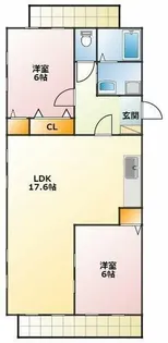 ガーデンハウス花水木 参番館【202号室】の間取り