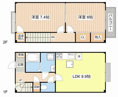 BONHEUR 水郷【B3号室】の間取り