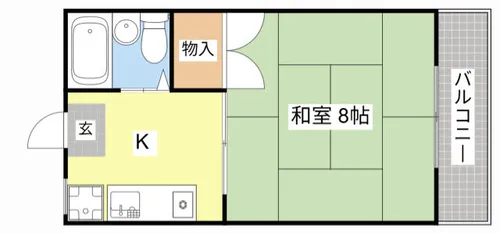 八日市ハイツ6【203号室】の間取り