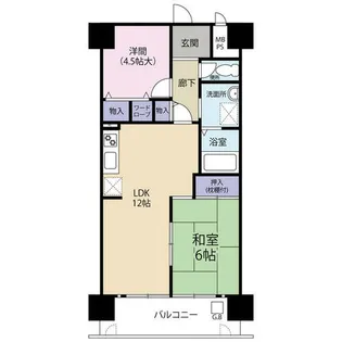 朝日プラザ花園第二(0005896)【7階】の間取り