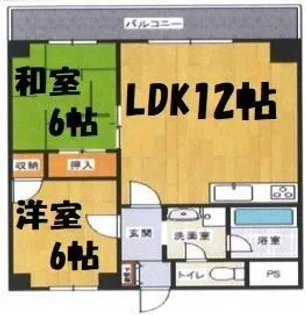 第五双基【502号室】の間取り