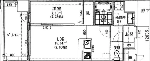 ラシュール・イン大橋Ⅱ【5階】の間取り
