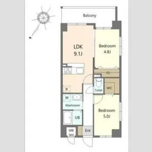 福岡県福岡市博多区諸岡1丁目【マンション】の間取り