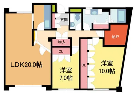 菊谷ヒルズ【F-102号室】の間取り