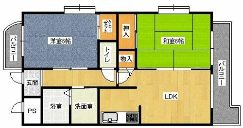 ハイグレイド公園南【2階】の間取り