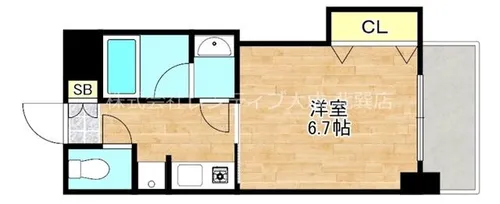 大阪府大阪市生野区中川1丁目【マンション】の間取り