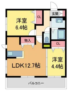 MAST COURT丸橋B棟【B107号室】の間取り
