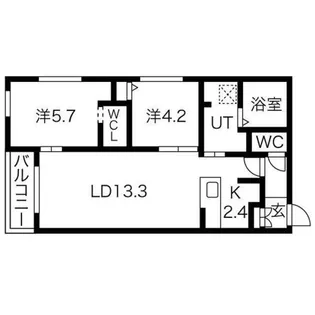 GEレジデンス琴似【2階】の間取り