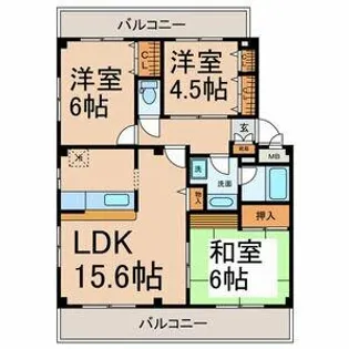 メゾンプチシャトー砂場【3階】の間取り