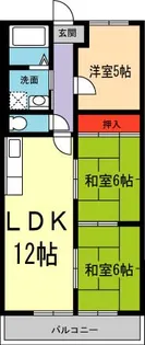 ドムール宝塚【2階】の間取り