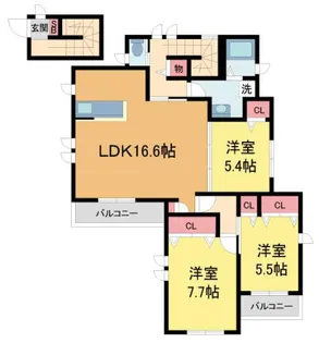シャーメゾンK【201号室】の間取り