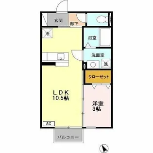 ベェルヴェル【2階】の間取り