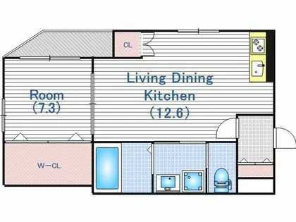 レジーナ天神【4階】の間取り