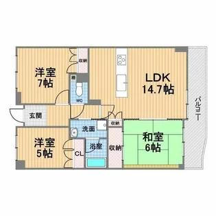フォルテ上甲子園【2階】の間取り