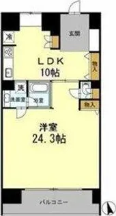 カスタリア伏見【14階】の間取り