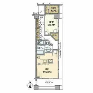 シティハウス伏見駅前【13階】の間取り