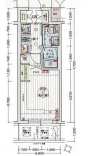 エステムコートディアシティWEST【11階】の間取り