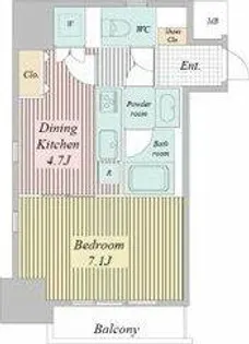 レジディア高岳【14階】の間取り